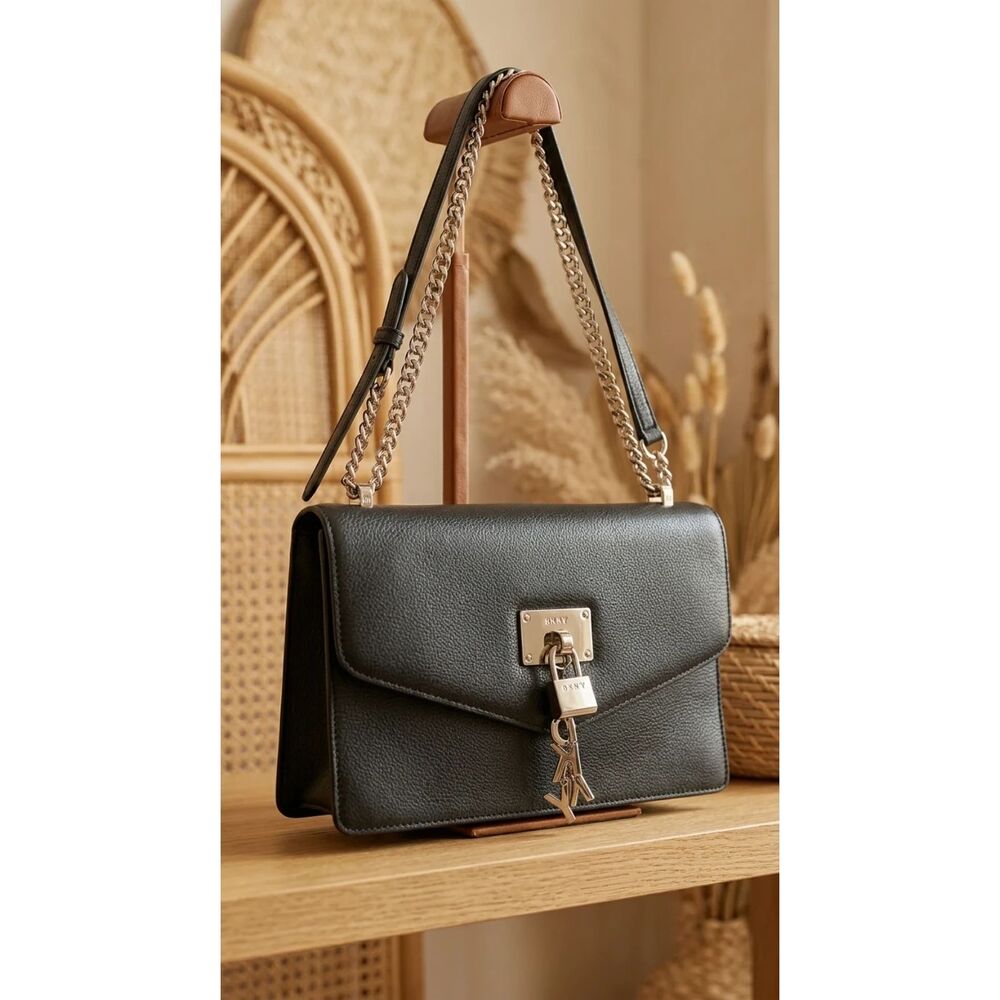 DKNY Deep black Pebbled leather Bag | Sz OS